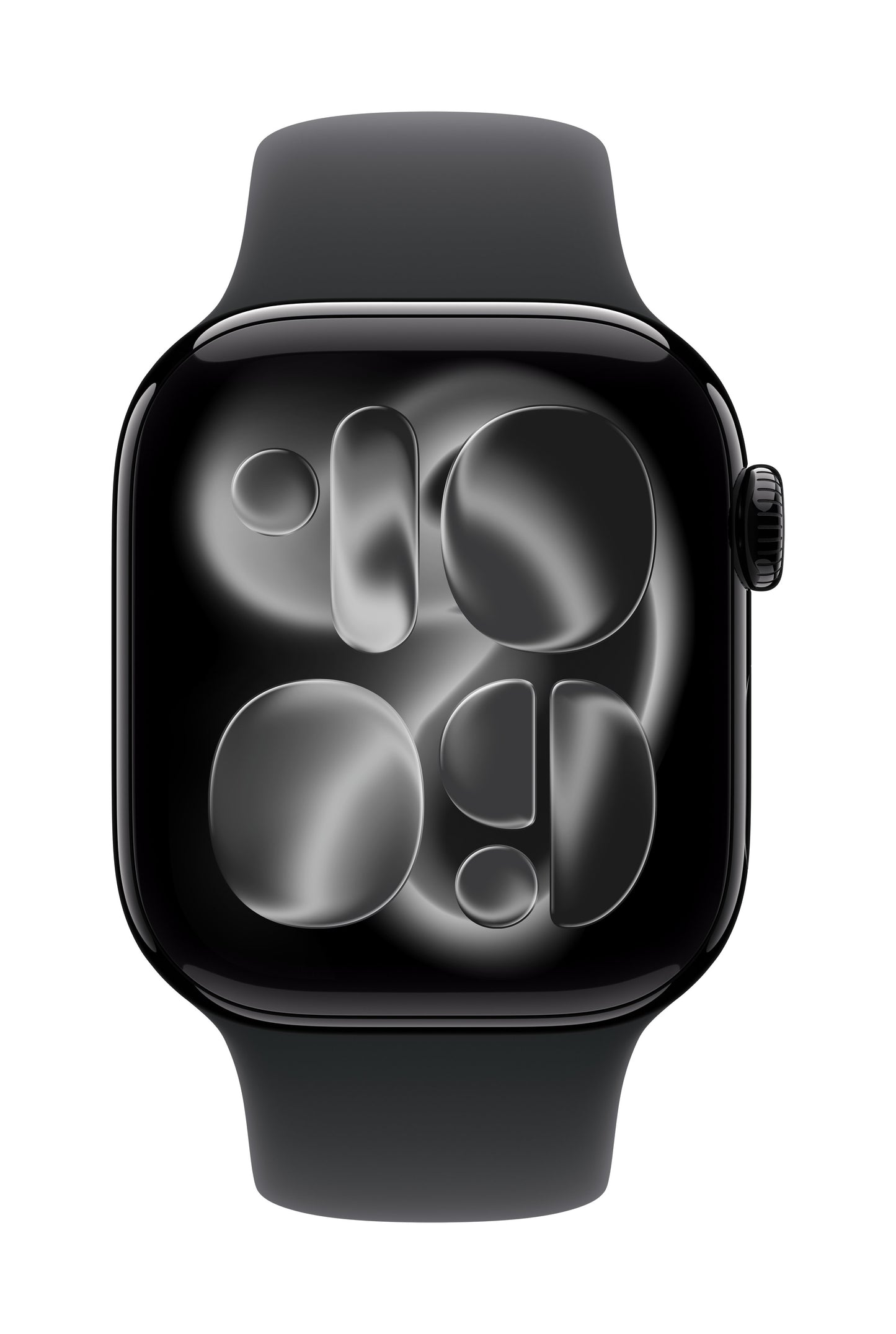 Apple Watch Series 11 GPS 46mm Jet Black Aluminium Case mit Schwarzem Sportarmband - S/M