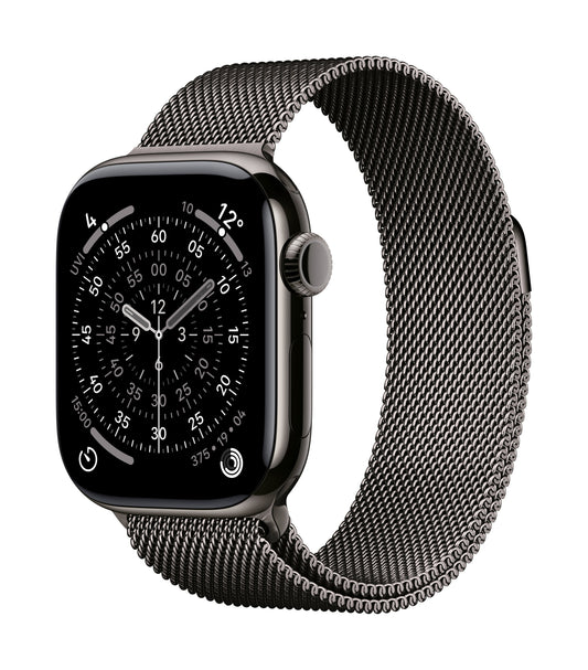 Apple Watch Series 11 GPS + Cellular 42mm Schiefer Titan Case mit Schiefer Milanaise Loop