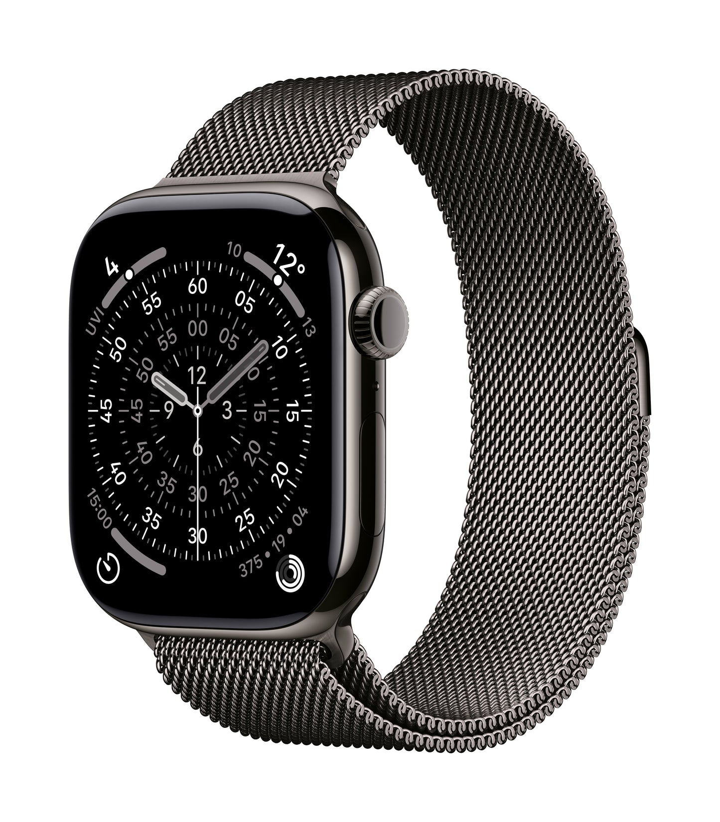 Apple Watch Series 11 GPS + Cellular 46mm Schiefer Titan Case mit Schiefer Milanaise Loop - S/M