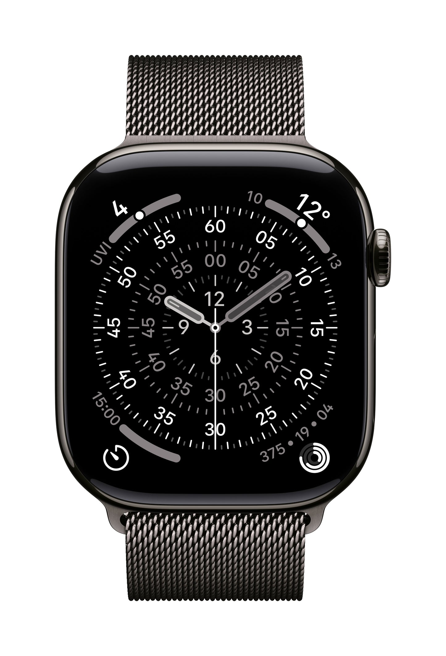 Apple Watch Series 11 GPS + Cellular 46mm Schiefer Titan Case mit Schiefer Milanaise Loop - S/M