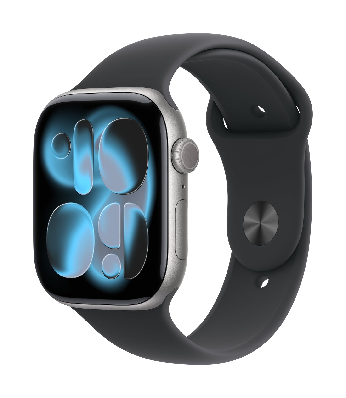Apple Watch Series 11 GPS 46mm Space Grey Aluminium Case mit Schwarzem Sportarmband - M/L