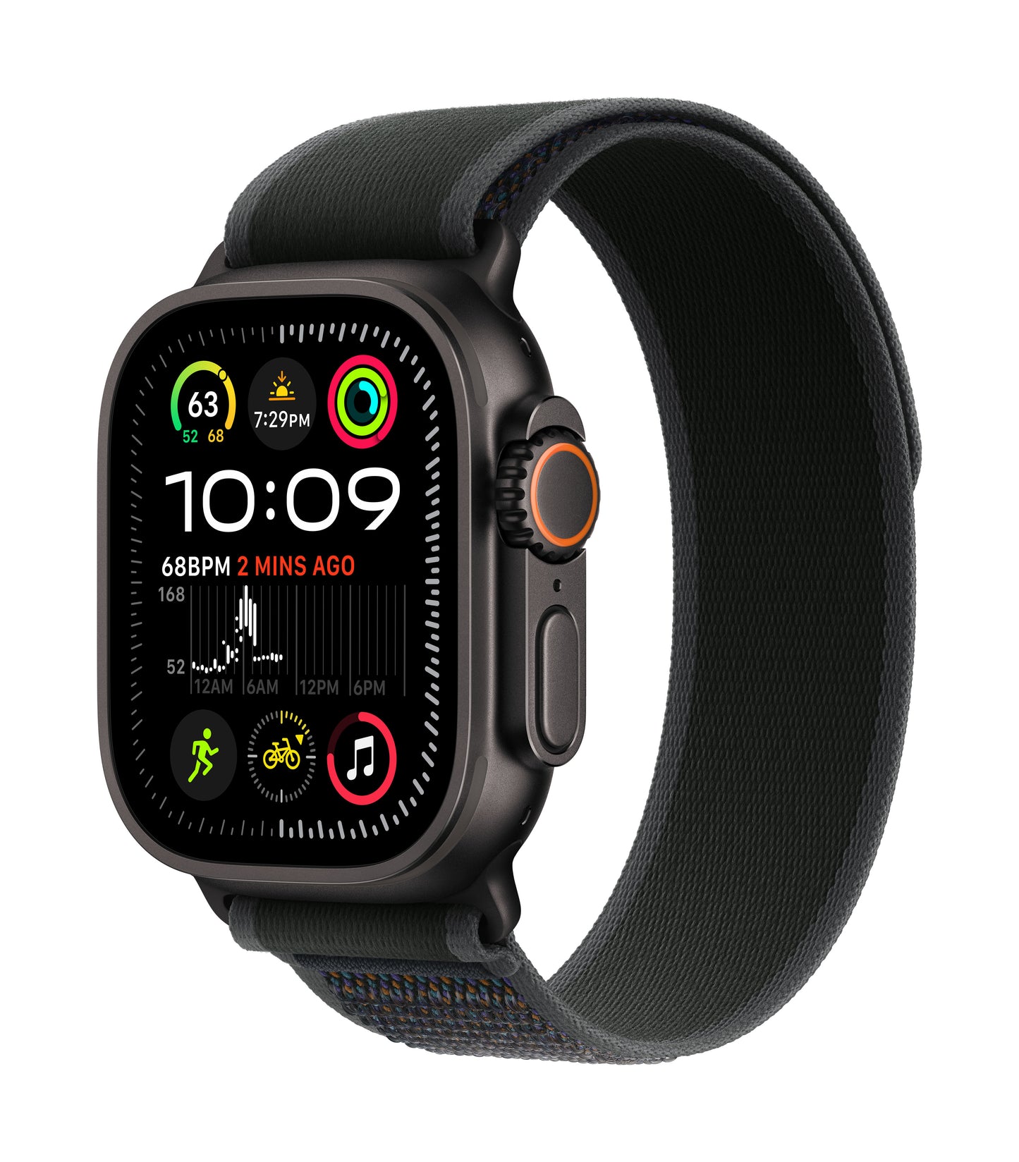Apple Watch Ultra 2 GPS + Cellular 49mm Black Titanium Case with Black Trail Loop - S/M