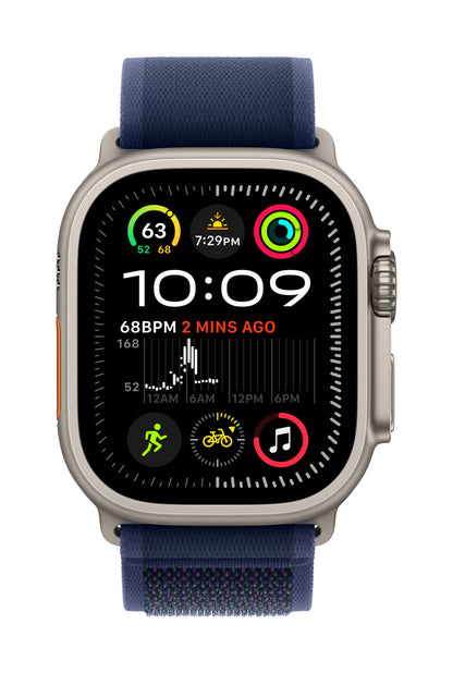 Apple Watch Ultra 2 GPS + Cellular 49mm Natural Titanium Case with Blue Trail Loop - M/L