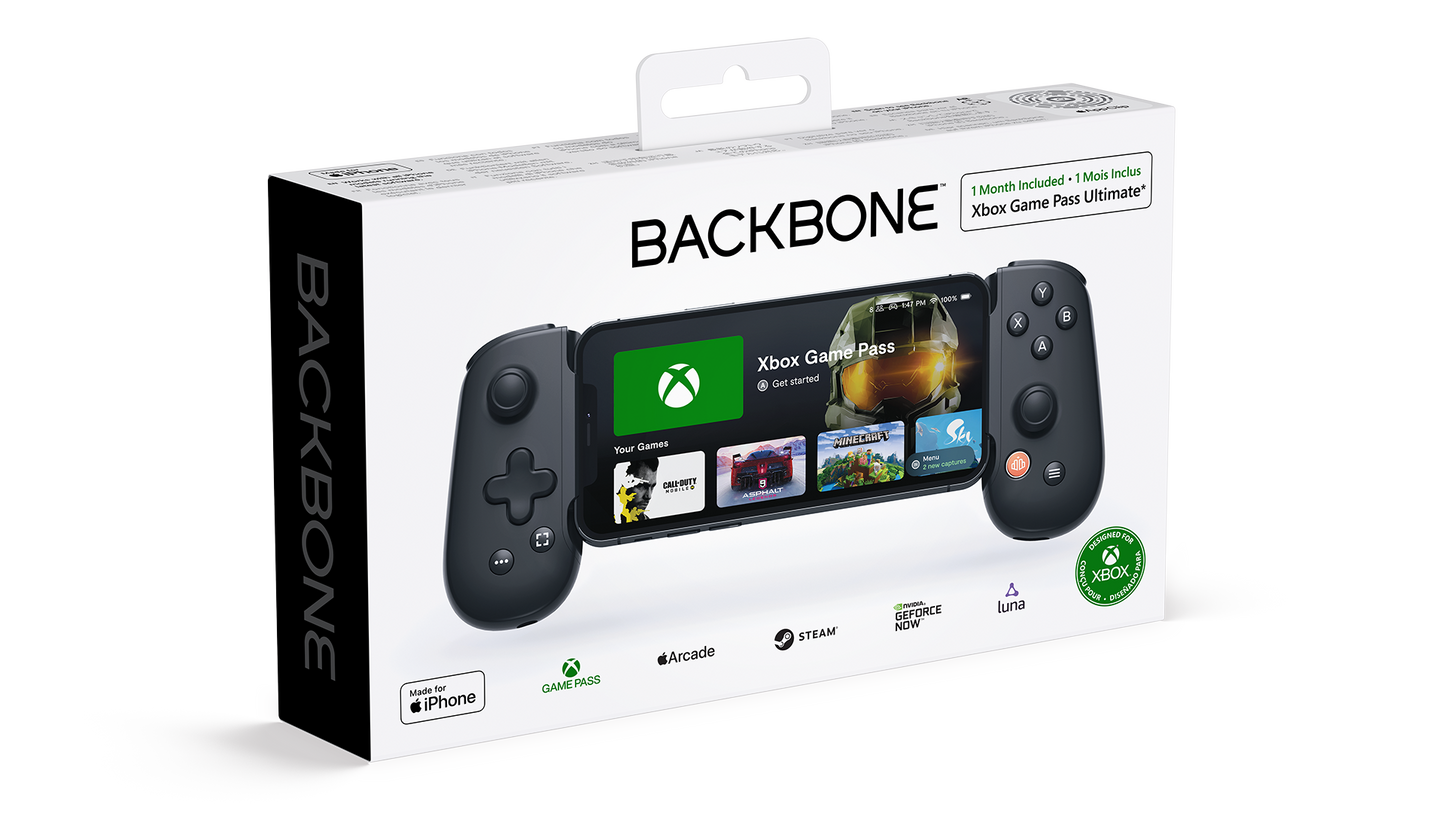 Backbone One Mobiler Gaming Controller, Xbox Edition mit Lightning, schwarz