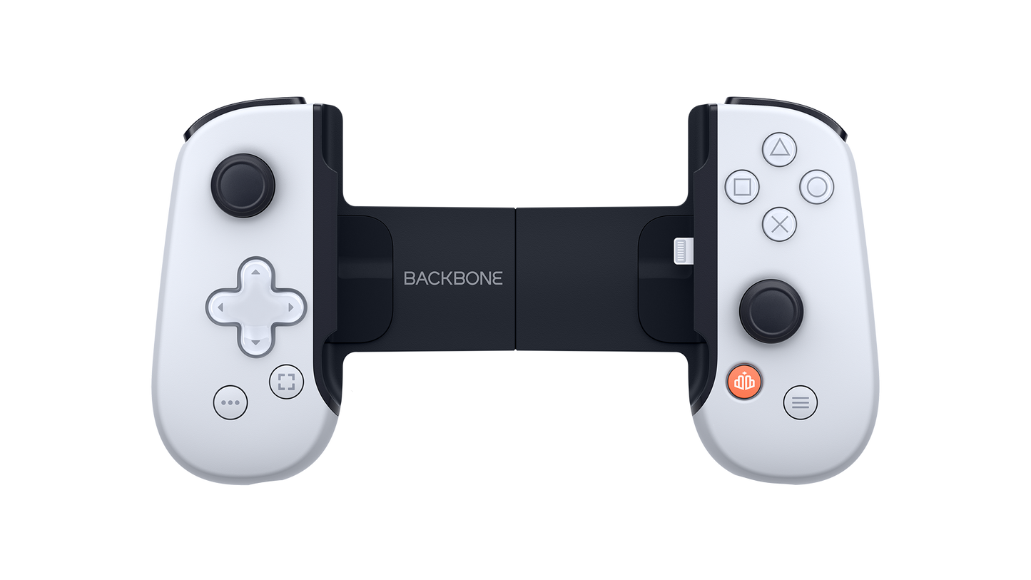 Backbone One Mobiler Gaming Controller, Playstation Edition mit Lightning, weiß