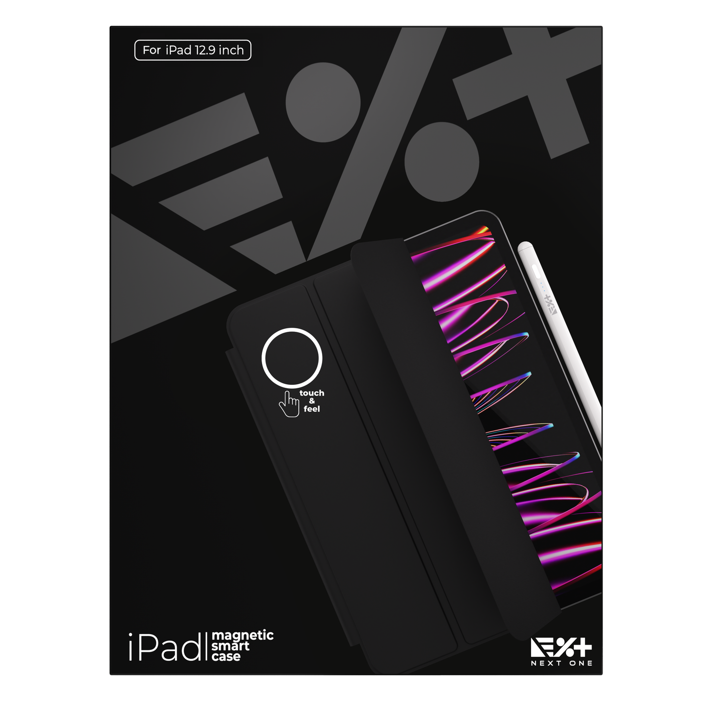 NEXT.ONE Magnetisches Smart Case für iPad Pro 12,9" 3. Generation und neuer - Schwarz