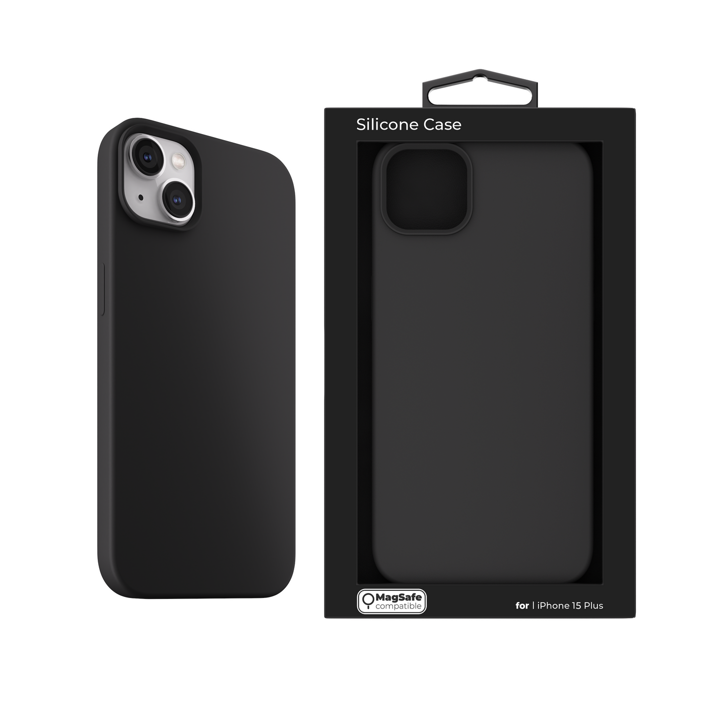 NEXT.ONE Black Silicone Case for iPhone 15 Plus MagSafe