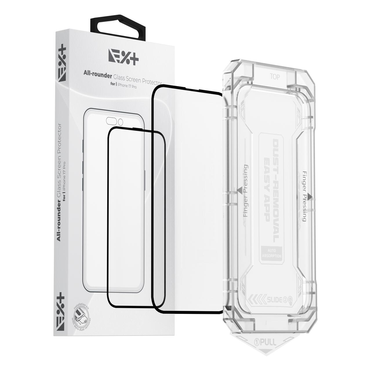NEXT.ONE All-Rounder Glass Screen Protector mit Anbringhilfe für iPhone 17 Pro