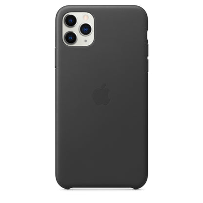 Apple iPhone 11 Pro Max Leder Case, Schwarz