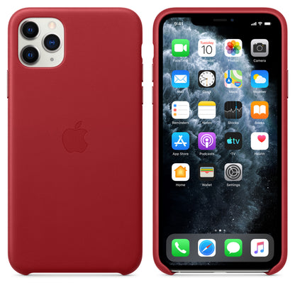 Apple iPhone 11 Pro Max Leder Case, Product Red