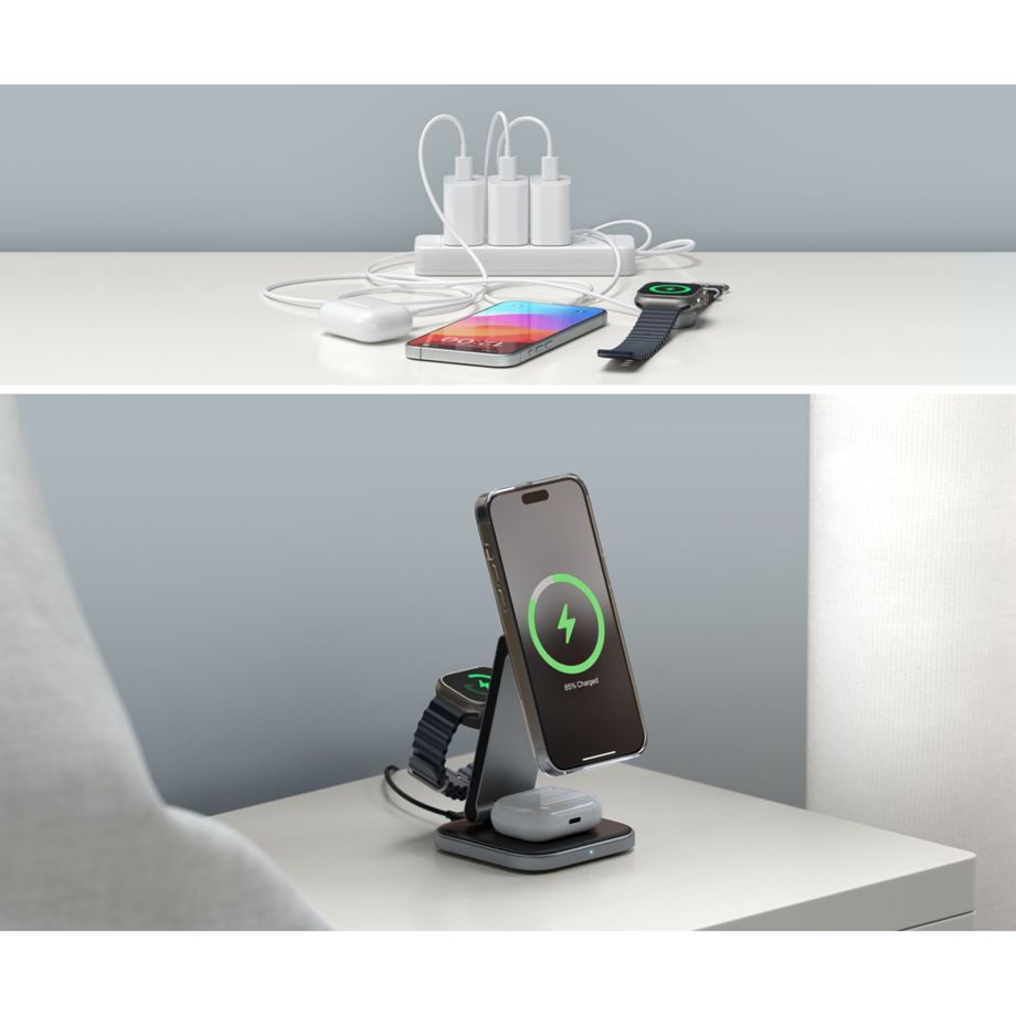 Satechi 3-in-1 Foldable Qi2 Wireless Charging Stand