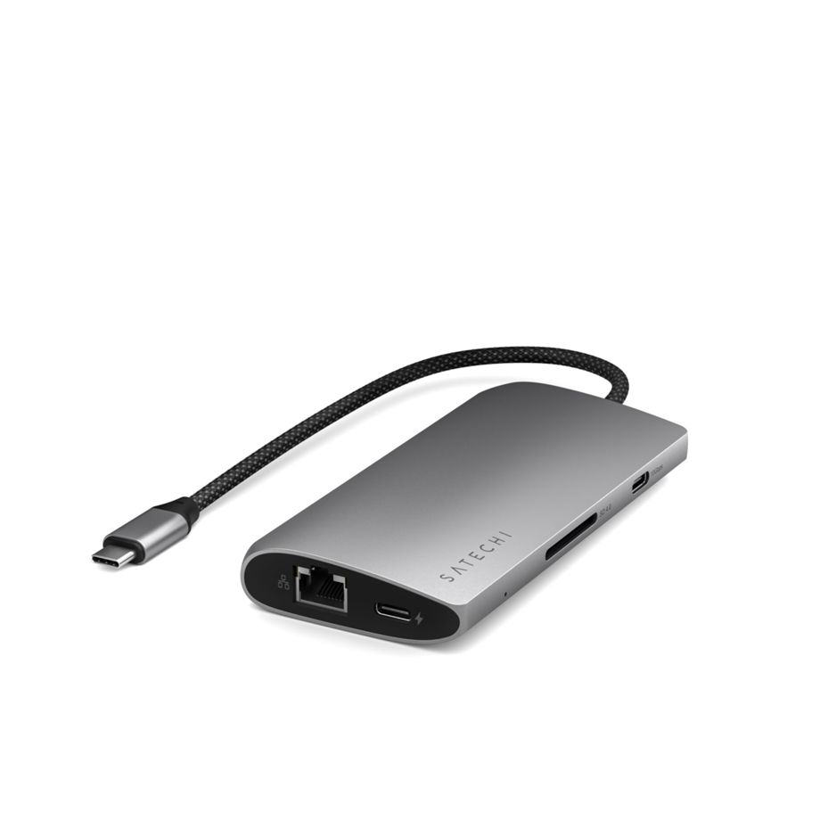 Satechi USB-C Multiport Adapter 8K with Ethernet V3 Space Gray