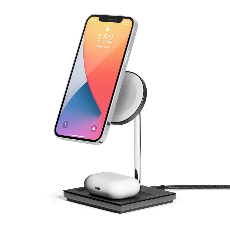 Native Union Snap Magnetic 2-in-1 Wireless Charger Black