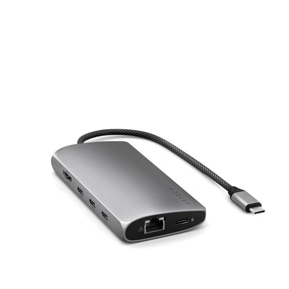 Satechi USB-C Multiport Adapter 8K with Ethernet V3 Space Gray