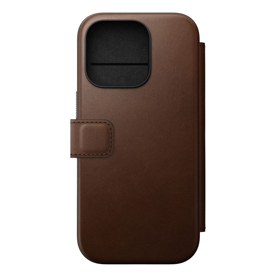 Nomad Modern Leather Folio iPhone 16 Pro Brown