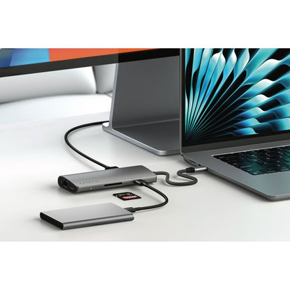 Satechi USB-C Multiport Adapter 8K with Ethernet V3 Space Gray