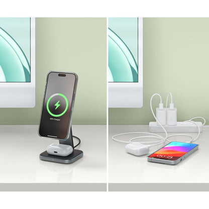 Satechi 2-in-1 Foldable Qi2 Wireless Charging Stand