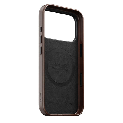 Nomad Traditional Leather Case iPhone 17 Pro Rustic Brown Horween