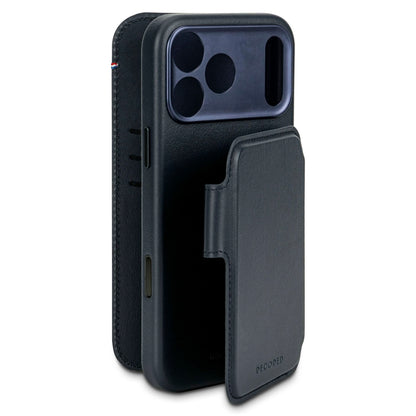 Decoded Leather Detachable Wallet iPhone 17 Pro Navy Shadow