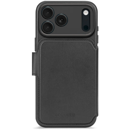 Decoded Leather Detachable Wallet iPhone 17 Pro Max Black