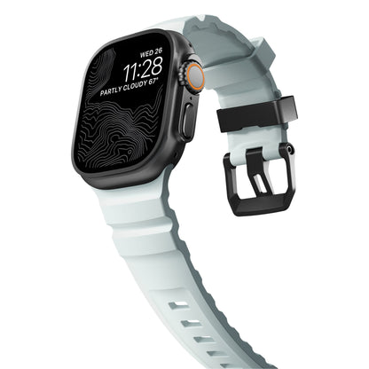 Nomad Rocky Point Band 46/49mm Icy Blue Glow Connector Black