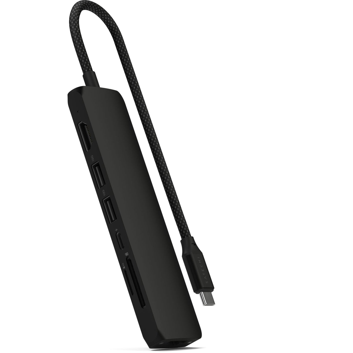 Satechi USB-C 7-in-1 Slim Multi Port Adapter Ethernet Black