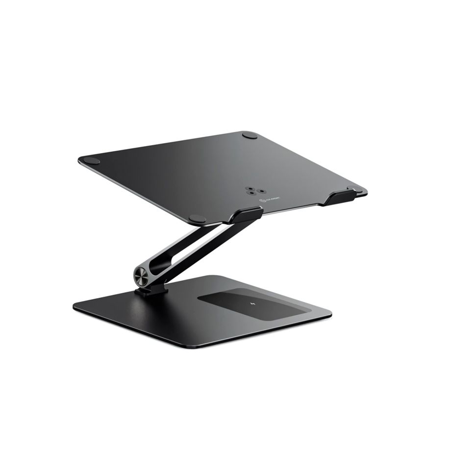 Alogic Elite Aluminum Laptop Stand Wireless Charger Black