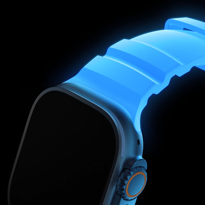 Nomad Rocky Point Band 46/49mm Icy Blue Glow Connector Natural