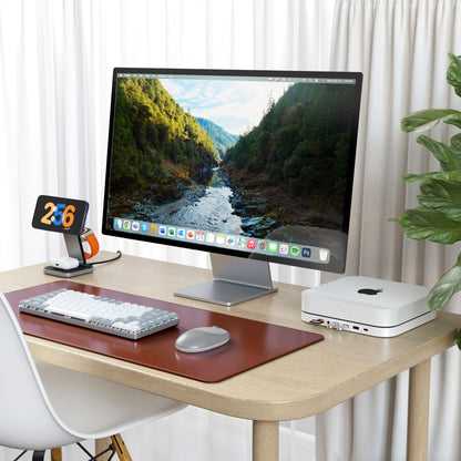 Satechi Vegan-Leather Premium Desk Mat Brown