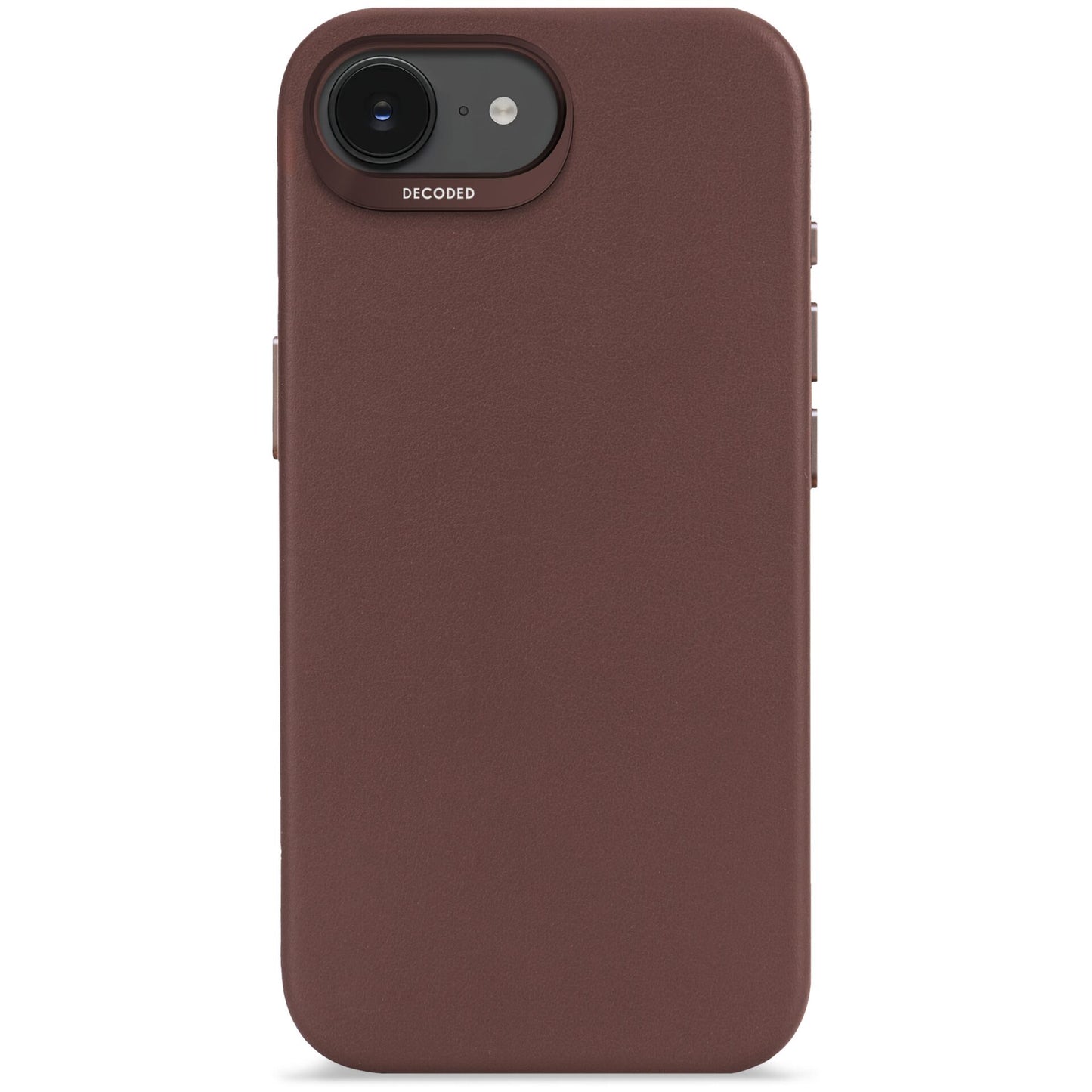 Decoded Leather Backcover iPhone 16e Chocolate Brown