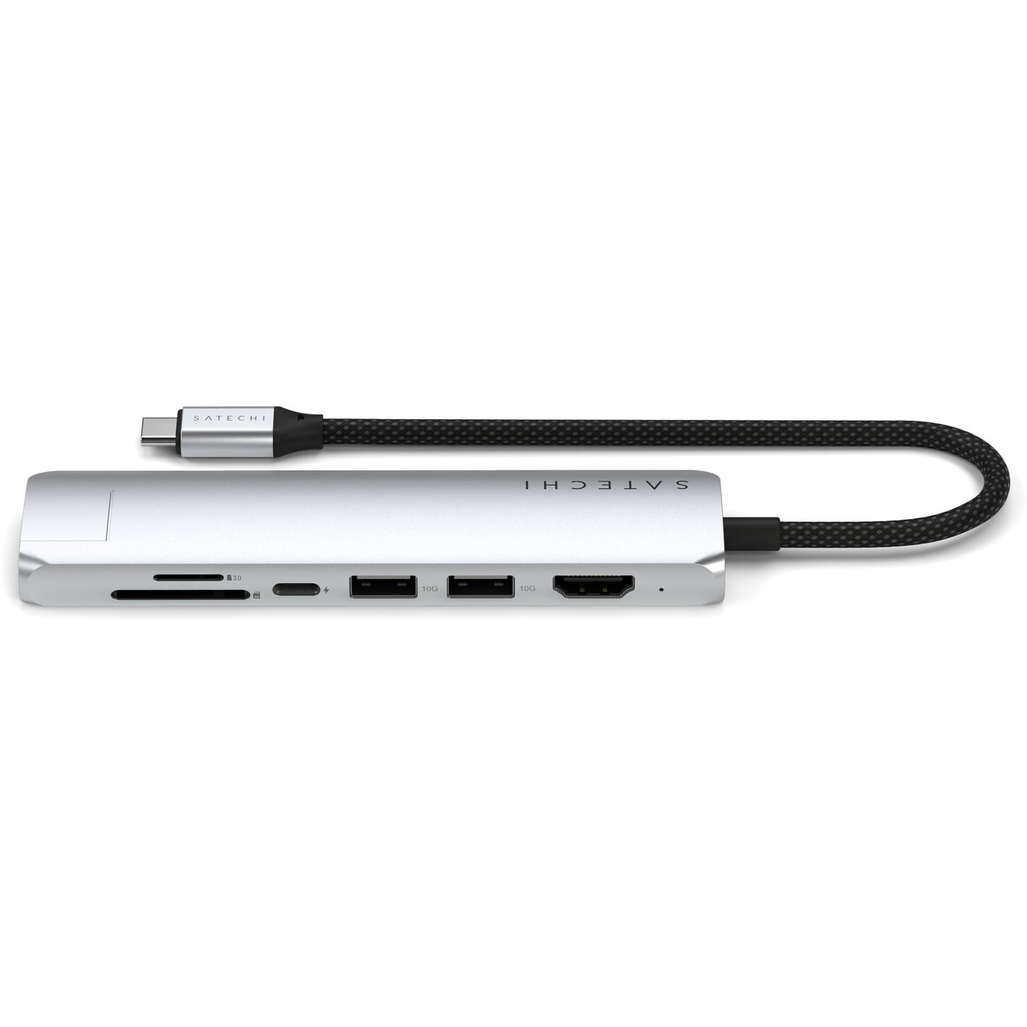 Satechi USB-C 7-in-1 Slim Multi Port Adapter Ethernet Silver