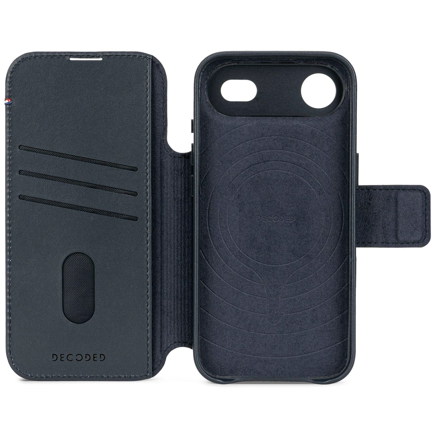 Decoded Leather Detachable Wallet iPhone 17 Air Navy Shadow
