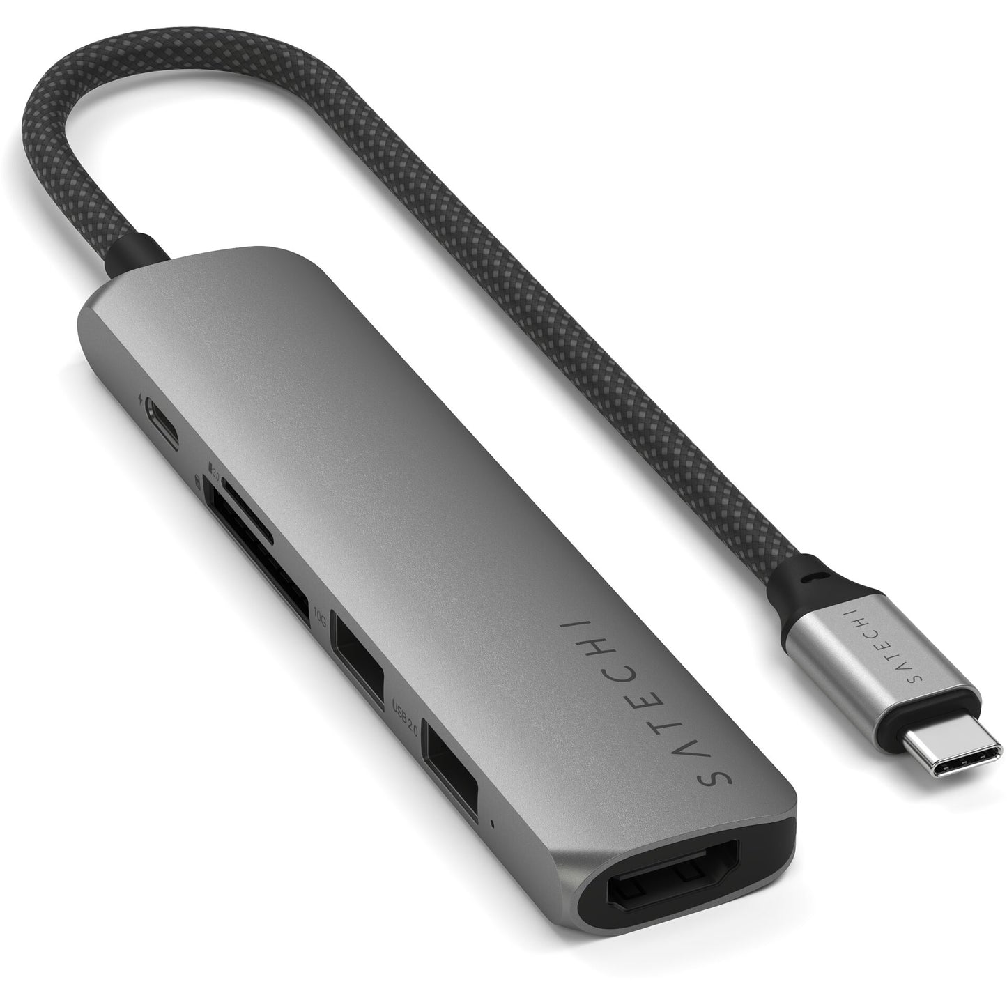 Satechi USB-C 6-in-1 Slim Multiport Adapter 4K Space Grey