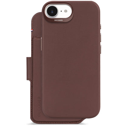 Decoded Leather Detachable Wallet iP 16e Chocolate Brown