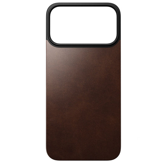 Nomad Magnetic Leather Back MagSafe iPhone 17 Pro Max Rustic Brown Horween