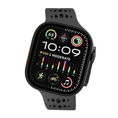 Decoded Silicone Ares O Strap for Apple Watch 44/46/49mm Black