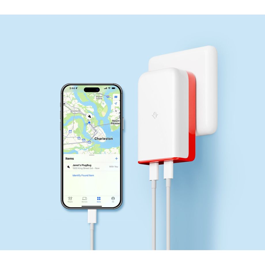 Twelve South PlugBug 50W USB-C Wall Travel Charger with Find My