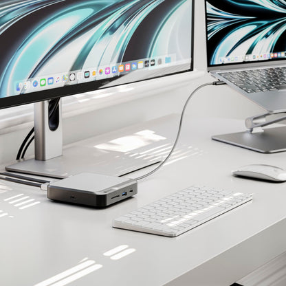 Alogic HDMI Dual 4K Display Docking Station Space Gray