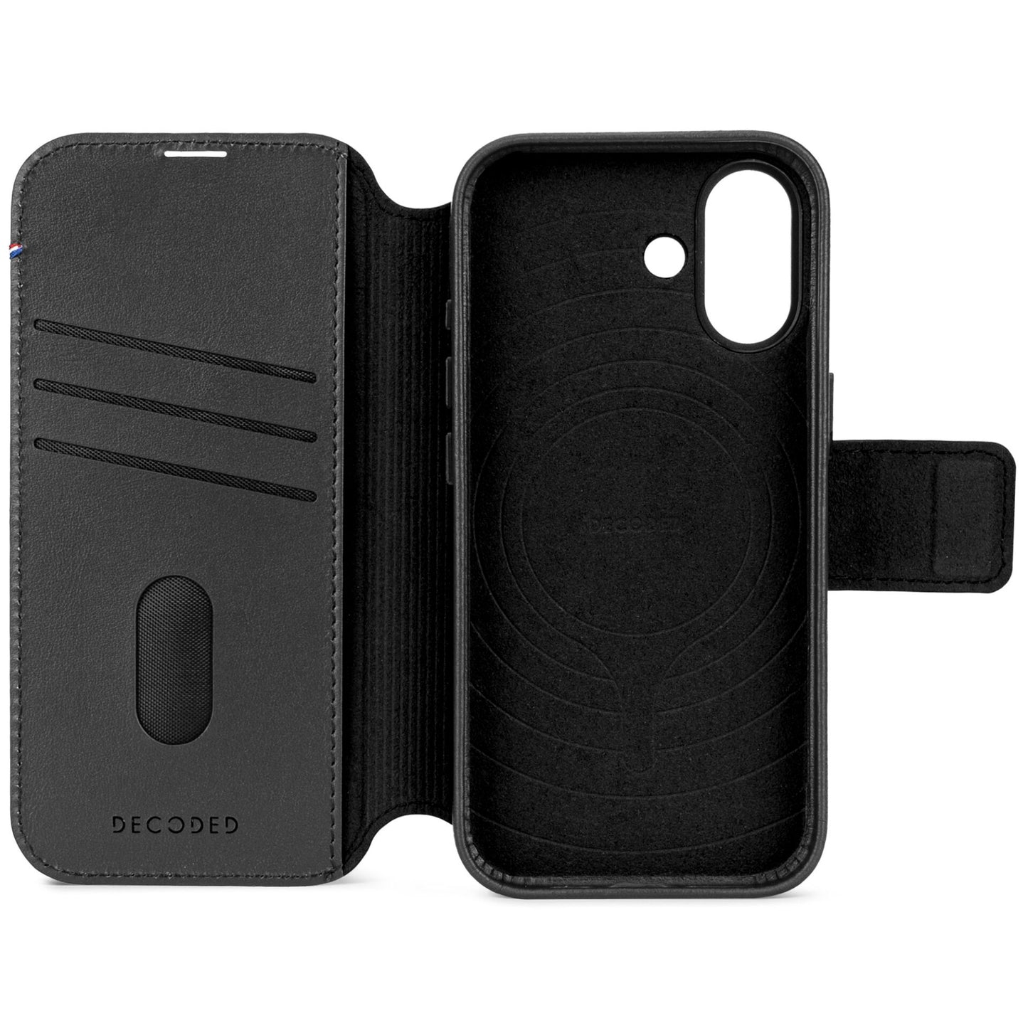 Decoded Leather Detachable Wallet iPhone 17 Black