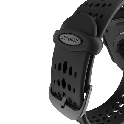 Decoded Silicone Ares O Strap for Apple Watch 44/46/49mm Black