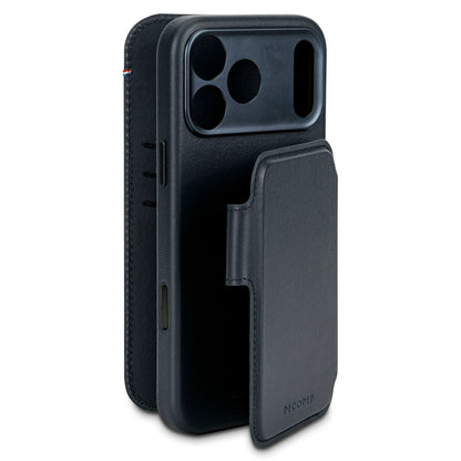 Decoded Leather Detachable Wallet iPhone 17 Pro Max Navy Shadow