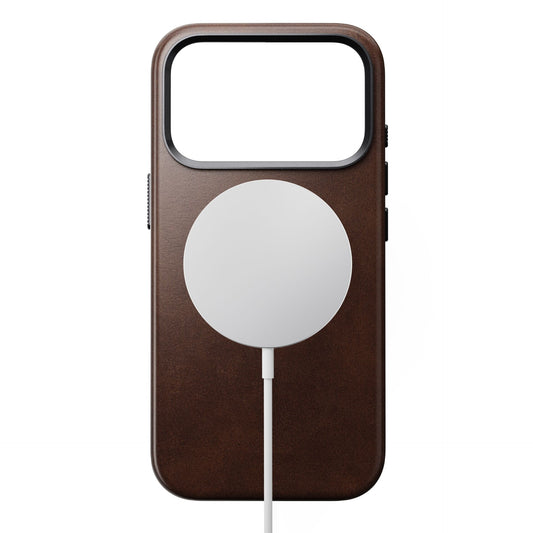 Nomad Traditional Leather Case iPhone 17 Pro Rustic Brown Horween