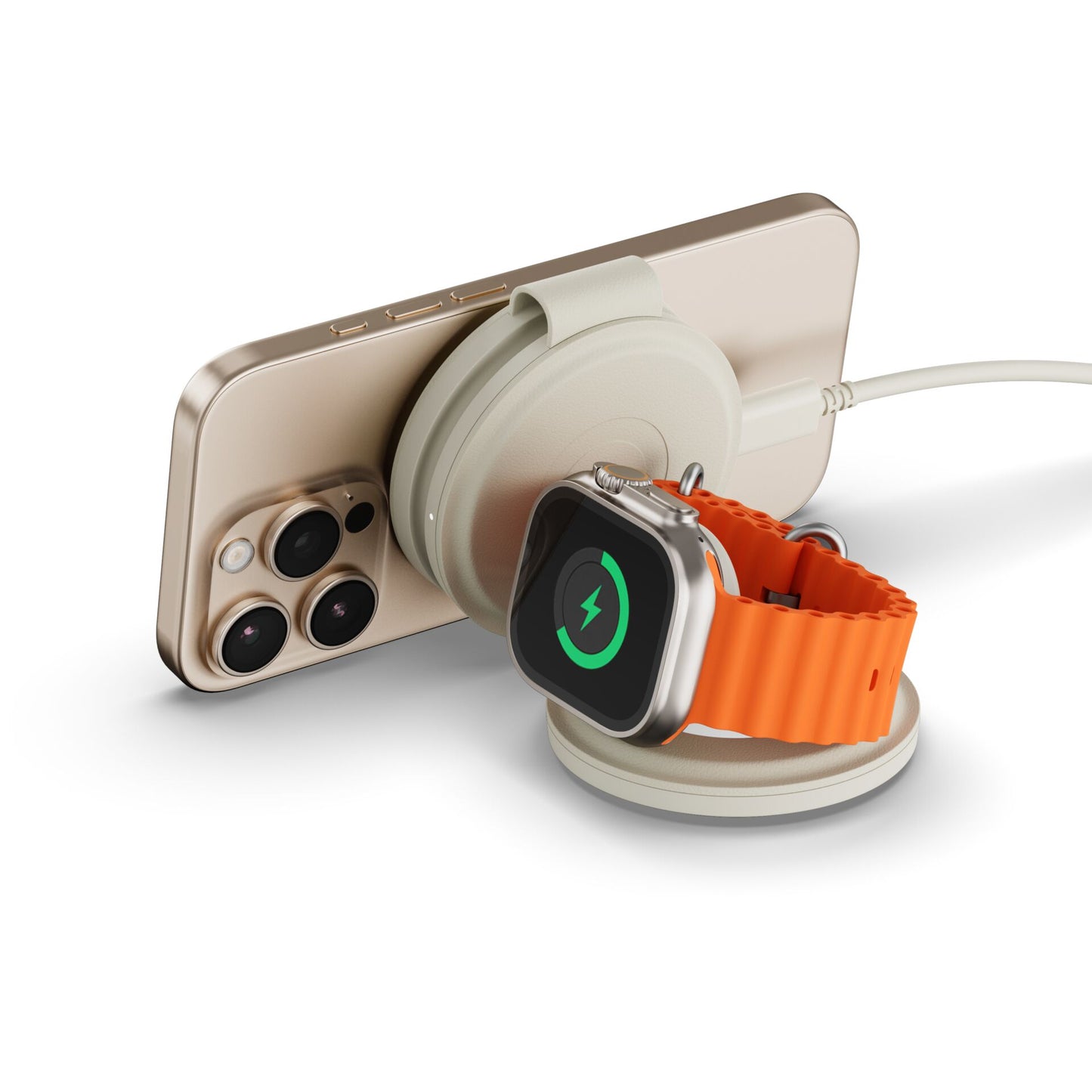 Satechi OntheGo 3-in-1 Wireless Charger Sand