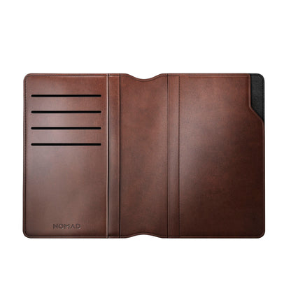 Nomad Leather Passport Wallet Rustic Brown