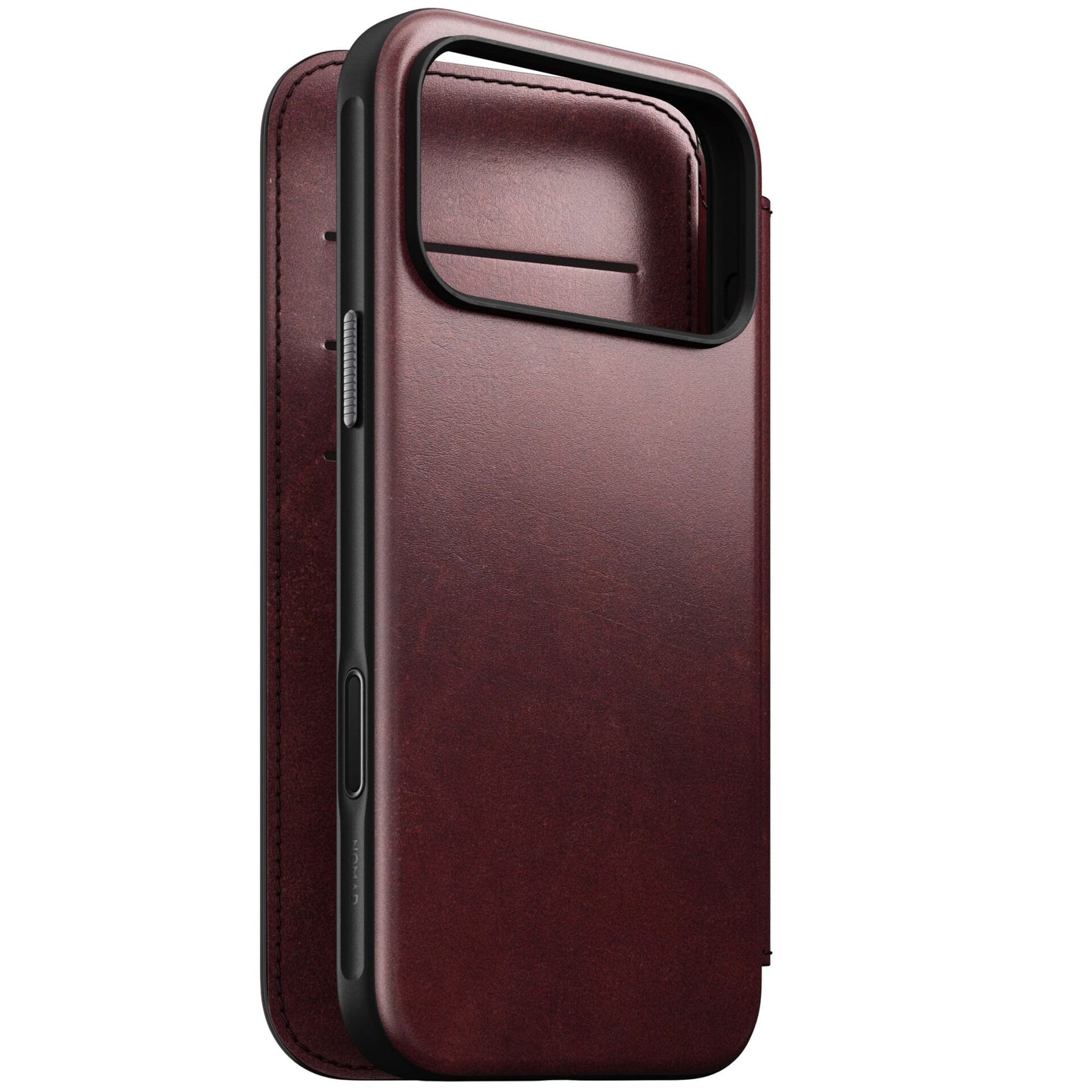 Nomad Modern Leather Folio iPhone 17 Pro Max Burgundy Horween