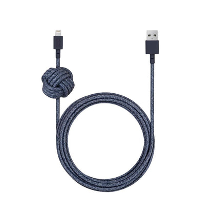 Native Union Night Cable USB-A to Lightning 3m Indigo Blue