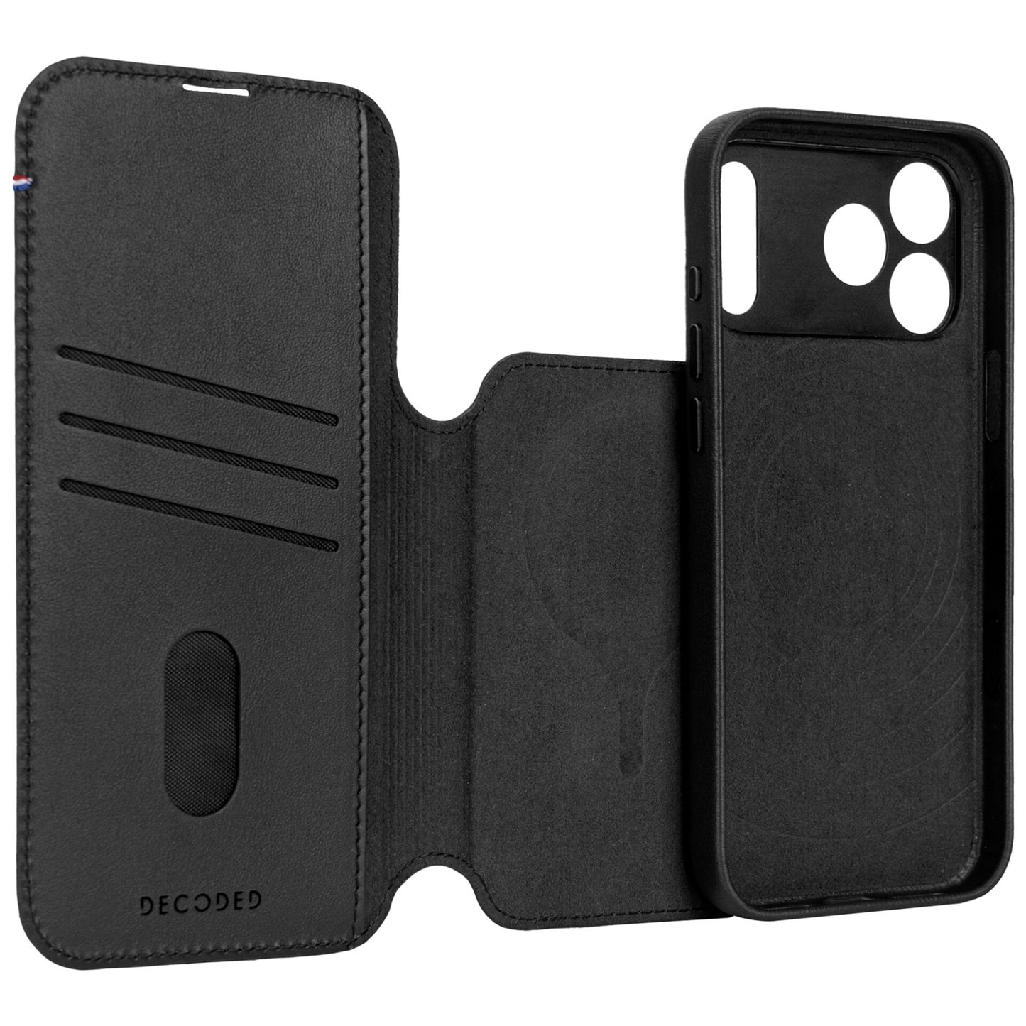 Decoded Leather Detachable Wallet iPhone 17 Pro Max Black