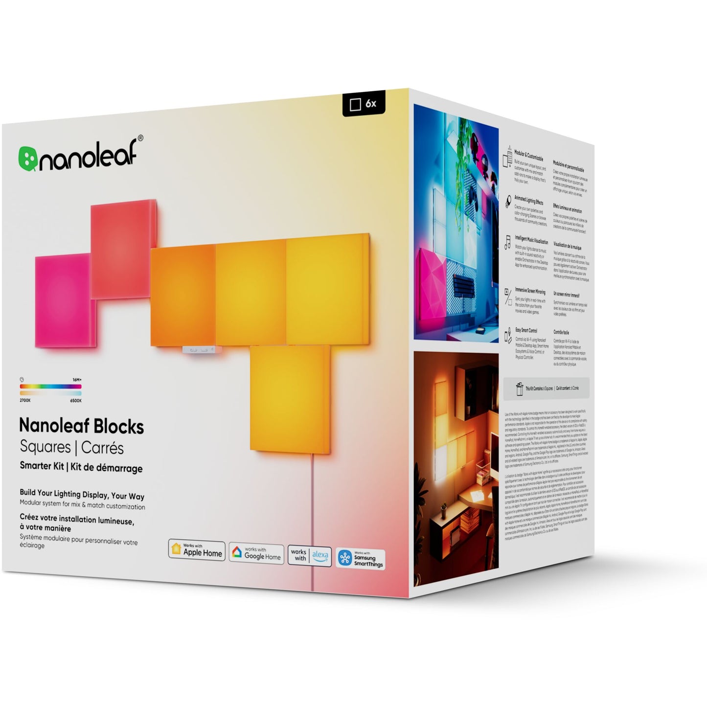 Nanoleaf Blocks Big Squares Starter Kit - 6PK
