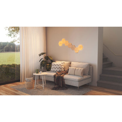 Nanoleaf Elements Wood Look Hexagons Starter Kit - 7PK