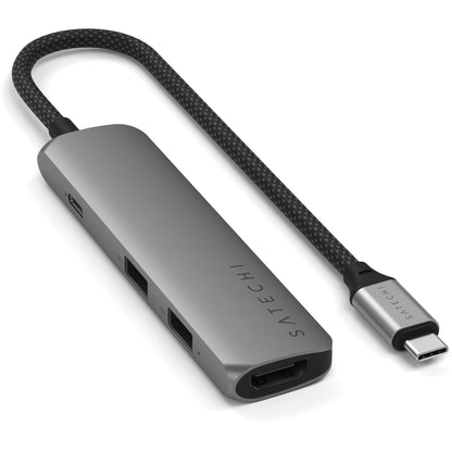Satechi USB-C 4-in-1 Slim Multiport Adapter 4K Space Grey